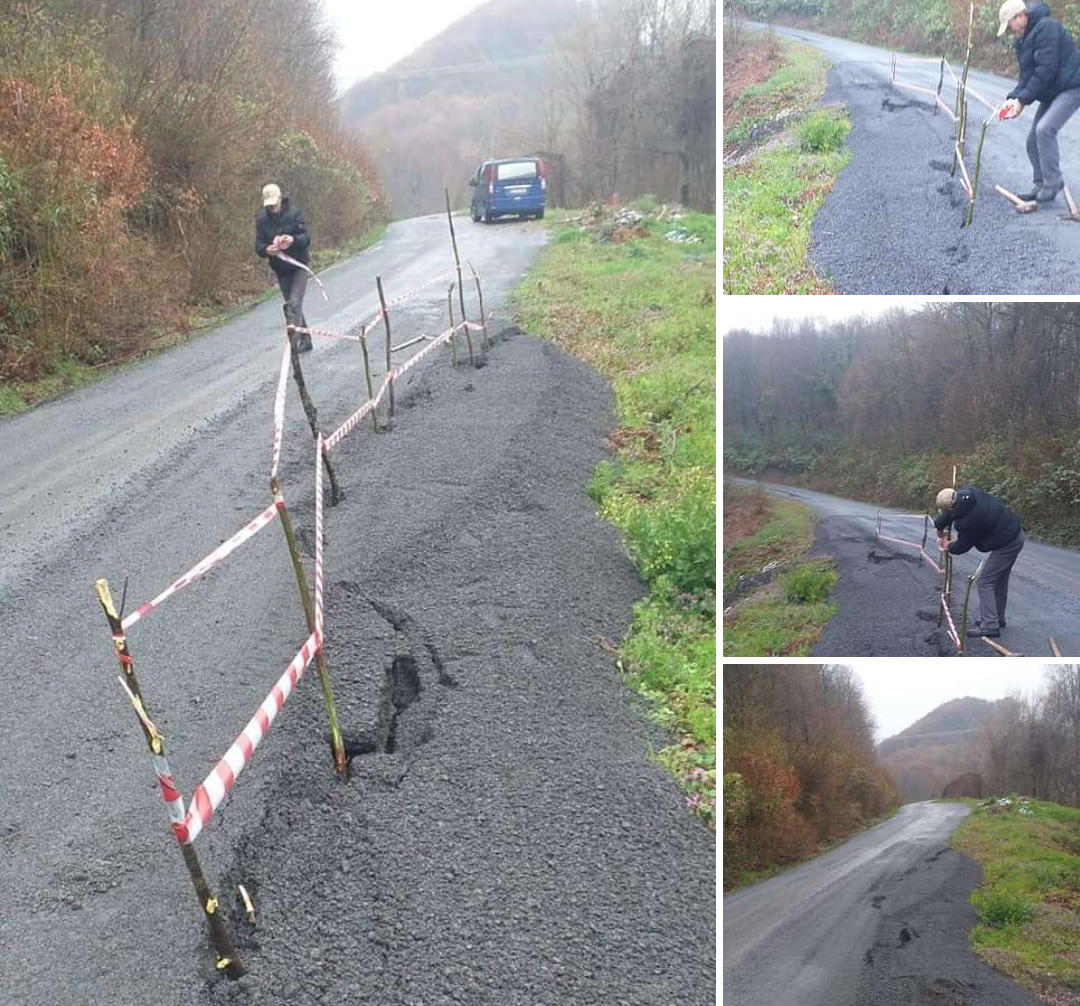 Bu yoldan geçenler aman dikkat etsin!