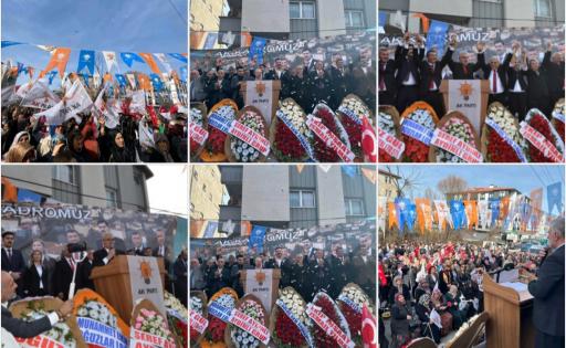 Gülüç’te Ak Parti’nin Seçim bürosu coşkulu kalabalıkla açıldı