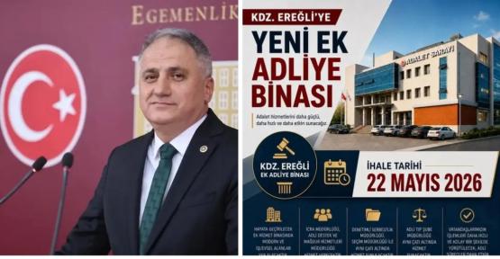 VEKİL BOZKURT’TAN EREĞLİ’YE ADLİYE MÜJDESİ