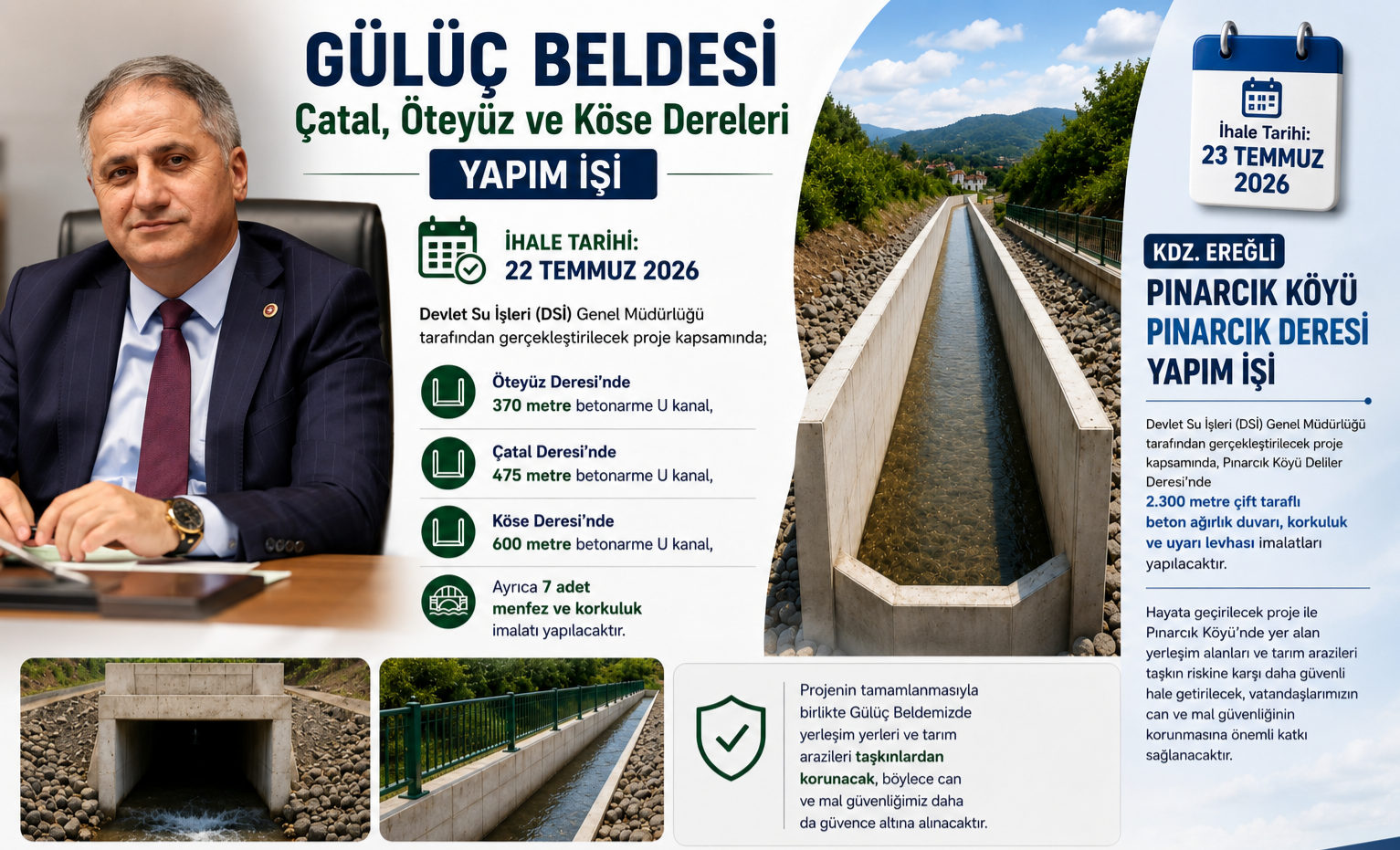 Milletvekili Saffet Bozkurt Açıkladı: Taşkın Koruma Projelerinde Yeni Adım