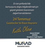 Gülbay, 24 Temmuz Basın Bayramı’nı Kutladı